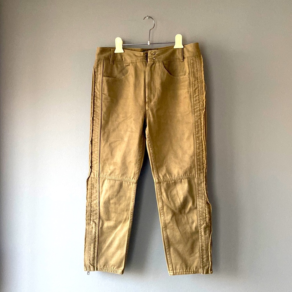 Isabel Marant Khaki Pants with Tie and Zipper details